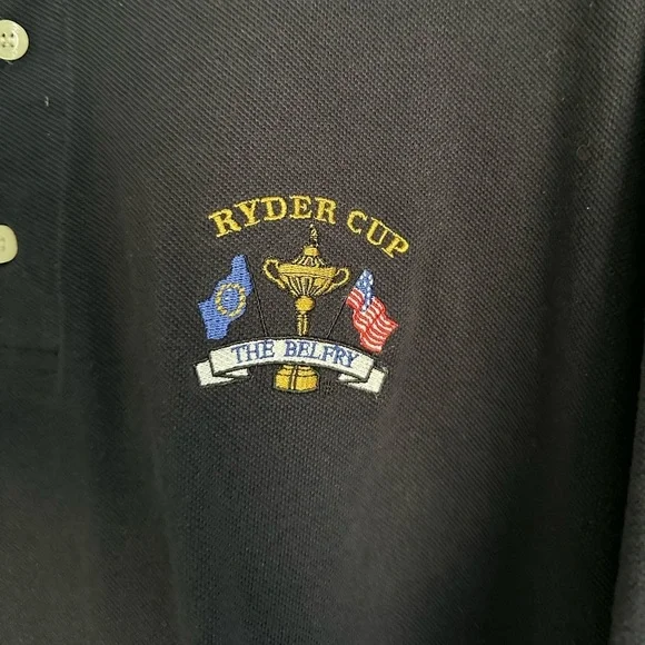 Vintage Slazenger Ryder Cup Collection Polo Shirt 2001 The Belfry Golf Size L - Picture 2 of 9